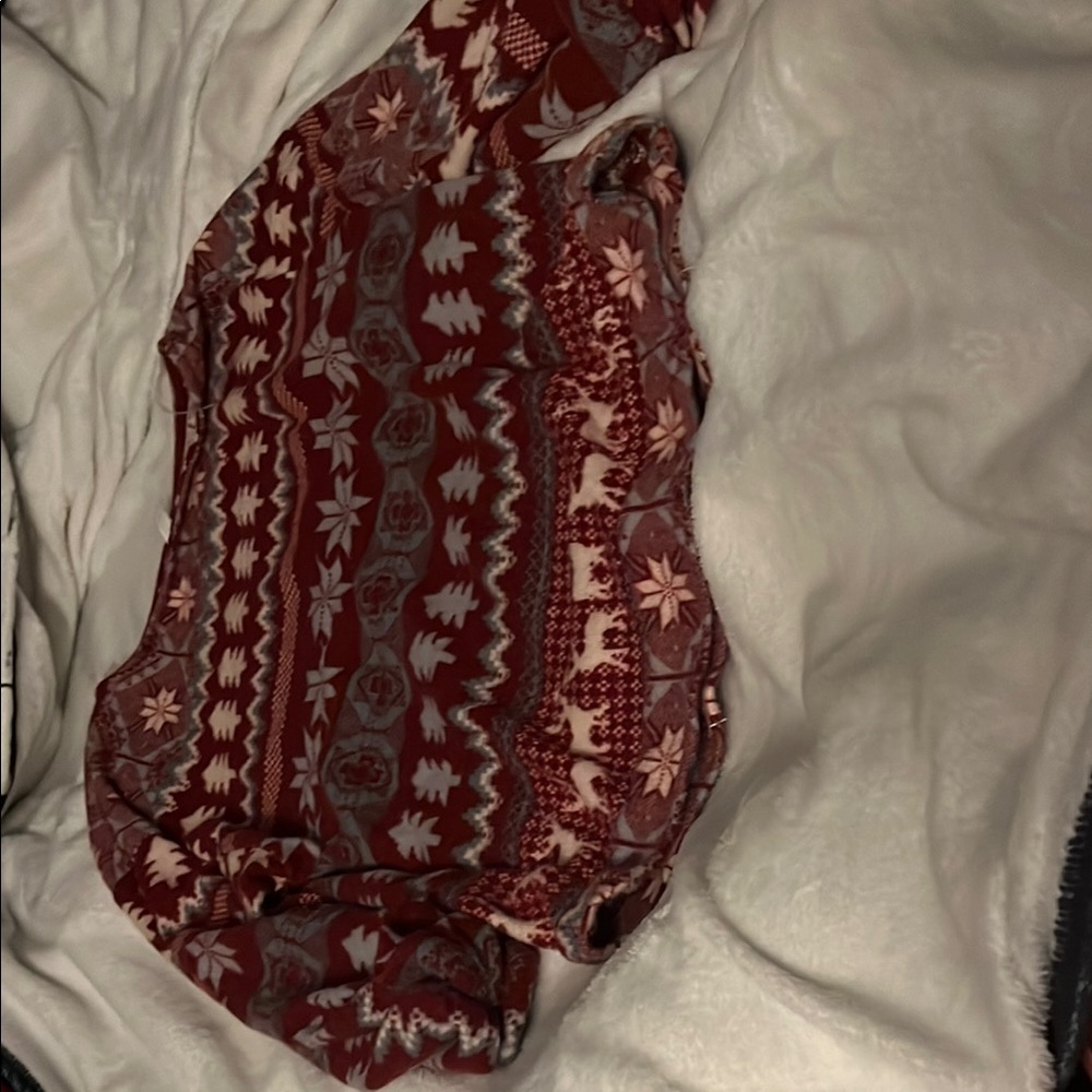Boho Chic Red Patterned Blouse